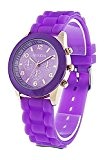 GENEVA Sport Montre-bracelet Colore Unisexe Gel Silicone Quartz Analog violet