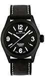 Glycine Incursore Automatic PVD Coated Stainless Steel Mens Strap Watch Black Dial Calendar 3874.99T