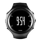 GPS EZON G3A01 Montres intelligentes pour hommes Montre numérique sportive avec cardiofréquencemètre Bluetooth Chronomètre chronomètre (Noir)