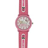 Hello Kitty - 4400102 - Montre Enfants - Quartz Analogique - Bracelet en Cuir - Rose