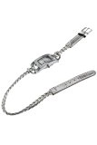 IEKE Femmes Bracelet Quartz Tricot Sangle Montre-bracelet (Argent)