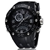 Imposante Montre Homme sport ohsen aviation noire bracelet silicone chronomètre