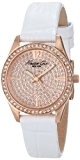 Kenneth Cole New York Women's KC2844 Classic Rose Gold Case Stone Dial Bezel White Strap Watch