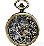 La fin de la personnalité creux montre gousset Dragon Phoenix mécanique de la montre de poche de bronze montre de ...
