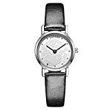 LONGBO Luxury Analog Quartz Bussiness Watch Couple Dress Watches Womens Waterproof Silver Case White Phoenix Dial Wristwatches Black Leather Band ...