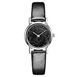 LONGBO Luxury Analog Quartz Bussiness Watch Couple Dress Watches Womens Waterproof Silver Case Black Phoenix Dial Wristwatches Black Leather Band ...