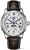 Longines Master Collection Retrograde Moonphase Automatic Steel Mens Strap Watch L2.739.4.71.3