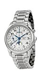 Longines Master Complications Mens Stainless Steel Chronograph Moon Phase Watch L2.673.4.78.6