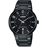 Lorus Gents Black Titanium Bracelet Watch
