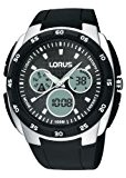 Lorus - R2341DX9 - Montre Homme - Quartz Analogique - Digital - Alarme/Chronomètre/Eclairage/Aiguilles - Bracelet Caoutchouc Noir