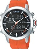 Lorus - RW609AX9 - Montre Homme - Quartz Analogique - Digital - Alarme/Chronomètre/Aiguilles/Eclairage - Bracelet Caoutchouc Orange