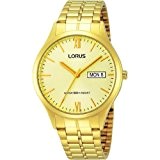 Lorus Watches Mens All Gold Watch With Day And Date Display