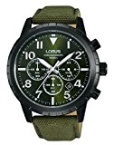 Lorus Watches Montre de bracelet Sport Chronographe Quartz Cuir rt337fx9