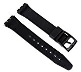 Minott Bracelet plastique 17mm pour Swatch Uhren noir