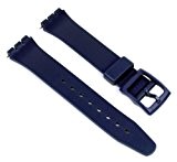Minott Uhrenarmband Kunststoff Ersatzband 17mm für Swatch Uhren blau