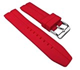 Minott Uhrenbänder PM-23749-20S - Bracelet pour montre, caoutchouc, couleur: rouge