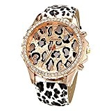 Mode Diamante Golden YPS femmes Dial Leopard bracelet au poignet WTH8056
