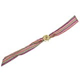 Montre-bracelet - GENEVA Montre-bracelet de bande d'echarpe de dots vague rouge rose verte bleue pour femmes