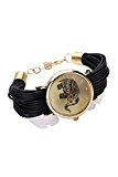 Montre-bracelet - SODIAL(R) Montre-bracelet de cadran d'elephant et bracelet tresse pour femmes noir