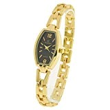 Montre-Concept - Montre analogique Femme - bracelet métal doré cadran tonneau couleur or fond noir MVS-2-00084