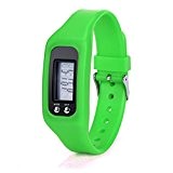 Montre Sport Unisexe, Reason Numérique Podomètre LCD Étape Run Walking Distance Calorie Counter Montre Bracelet Vert