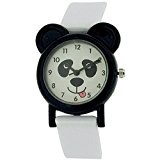 Montre Tikkers Enfant Blanche & Noire Motif Panda Bracelet Silicone / Caoutchouc