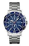 Nautica - A20508G - Montre Homme - Quartz Chronographe - Cadran Bleu - Bracelet Acier Argent