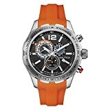 Nautica - NAI15510G - Montre Homme - Quartz Analogique - Cadran Argent - Bracelet Silicone Orange