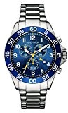 Nautica - NAI17508G - NST 19 - Montre Homme - Quartz Analogique - Cadran Bleu - Bracelet Acier Argent