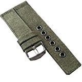 Neuf pour homme militaire Armée Homme en nylon Toile Tissu poignet Vert Bracelet de montre 22 mm