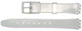 New 12mm (15mm) Sized Resin Strap Compatible for Swatch® Watch - Clear - RL4T