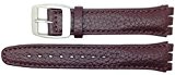 New 17mm (20mm) Sized Genuine Leather Strap Compatible for Swatch® Watch - Brown - 400CC20