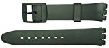 New 17mm (20mm) Sized Replacement Strap, Compatible for Swatch® Watch - Black