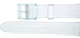 New 17mm (20mm) Sized Resin Strap Compatible for Swatch Watch - Clear - RG14T