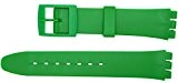 New 17mm (20mm) Sized Resin Strap Compatible for Swatch® Watch - Dark Green - RG14DG