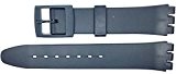 New 17mm (20mm) Sized Resin Strap Compatible for Swatch® Watch - Grey - RG13