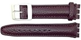New 19mm (22mm) Sized Genuine Leather Strap Compatible for Swatch® Watch - Brown - 400CC22