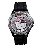 New Lovely Fashion Hello Kitty watches Girls Montre bracelet Fille Ladies Wrist Watch WKT@KTW574B