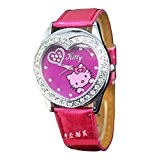 New Lovely Fashion Hello Kitty watches Girls Montre bracelet Fille Ladies Wrist Watch WKT@KTW53465R