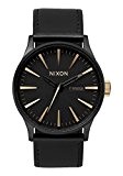 Nixon - A1051041-00 - Montre Homme - Quartz Analogique - Bracelet Cuir Noir