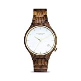 Oakmont Timepieces - Montre Monaco en bois - cadran en zebraholz de 45 mm/mouvement à quartz japonais - garantie 12 ...