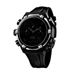 Offshore Limited - 001 SH N - Montre Homme - Quartz Chronographe - Bracelet Silicone Noir