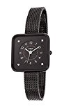 Opex - X3955MA1 - Square Time - Montre Femme - Quartz Analogique - Cadran Noir - Bracelet Acier Noir