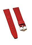 Orig. Fortis Bracelet de Montre en Cuir Rouge avec coutures rouges 14 mm neuf 8513
