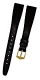 Orig. Fortis Swiss Made Bracelet de Montre cuir noir 14 mm 9124
