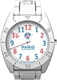 Paris Saint-Germain - P6936 - Montre Enfant Football - Quartz Analogique - Cadran Blanc - Bracelet Silicone Blanc