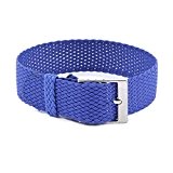 Perlon bracelet 20mm bleu électrique