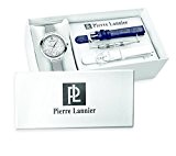 Pierre Lannier - 393B608 - Coffret - Montre Femme - Quartz Analogique - Cadran Blanc - Bracelet Acier Argent