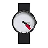 Projects Watches (Denis Guidone) "Red Suprematism" Acier IP Noir Blanc Rouge Silicon Montre Unisex