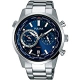Pulsar PY7003X1 Montre-bracelet chronographe pour homme en acier inoxydable Bleu
